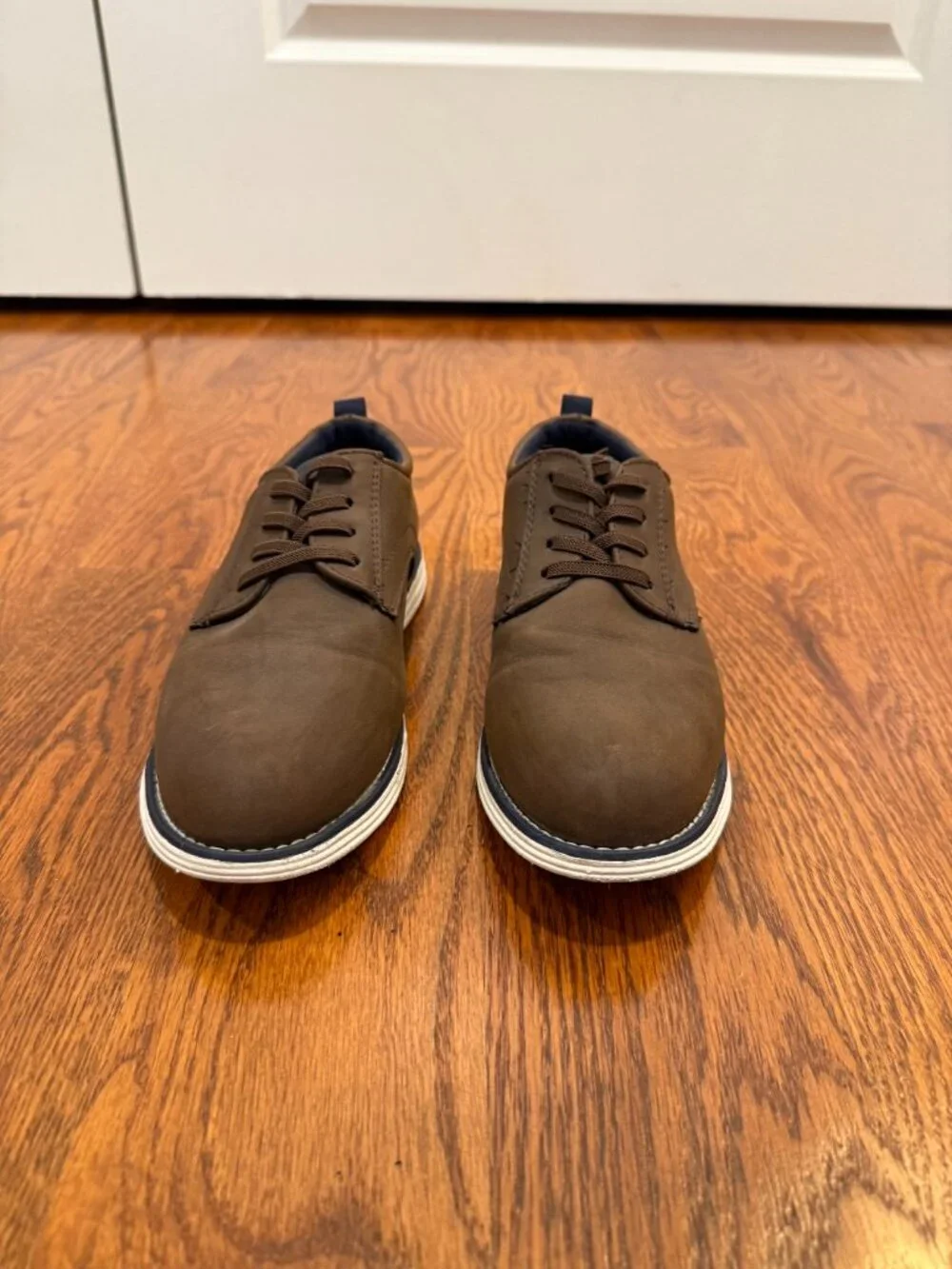 Deer Stags Dapper Jr Boys Brown Dress Shoes Size 3M